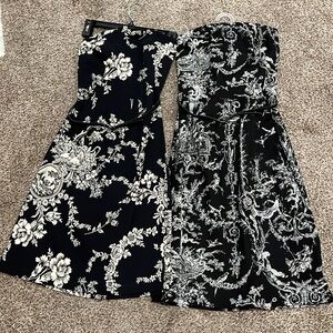 Le Chateau Size S Strapless Floral Dresses Lot of 2. Never worn.